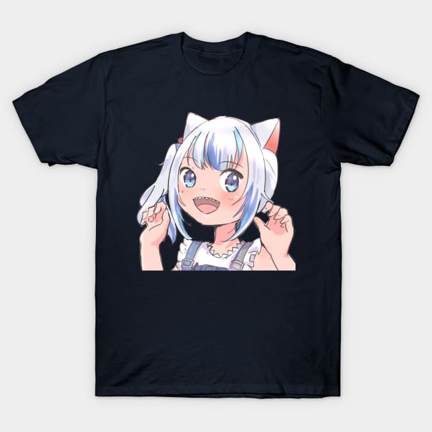 I'm a CAT SHARKK!!! Hololive EN Holo Myth Gawr Gura T-Shirt by haloclo18